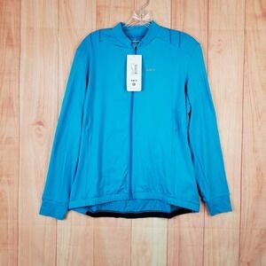 Garneau Beeze 2 Cycling Jersey Womens XL Blue Stretch Standard Fit Long Sleeve